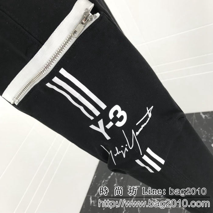 Y-3山本耀司 2018年秋季新款 褲腿品牌LOGO 微跨休閒褲 ydi1501
